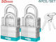 Total Steel Padlock Brass with Key 50mm 4pcs