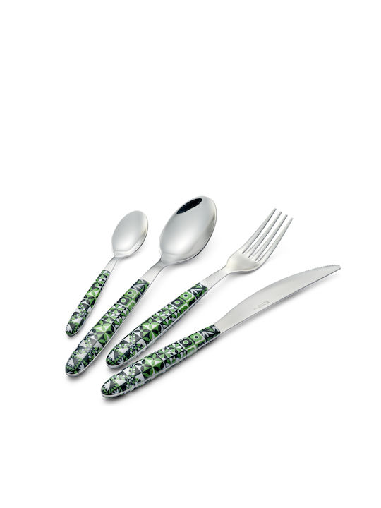 EME 16-Piece Green Cutlery Set