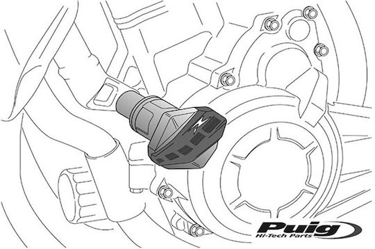 Puig Motorcycle Protective Engine Sliders 6558N