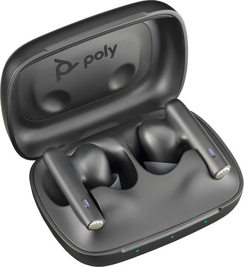 Plantronics 60 UC (USB-A / Teams) In-ear Bluetooth Handsfree Căști cu Carcasă de Încărcare Carbon Black