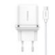Foneng mit 2 USB-A Anschlüssen und Kabel Micro-USB Weiß (EU20)