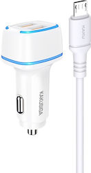 Kaku KSC-528 Shengyu Auto-Ladegerät mit Anschlüssen 2xUSB-A und Kabel Mikro-USB