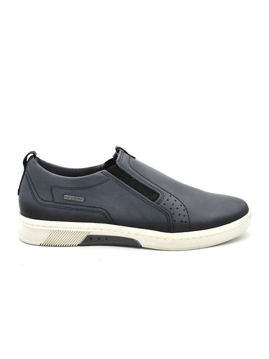 Δερμάτινα Ανδρικά Slip-On Navy Blue