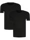 Men's Undershirts Short-sleeved in Black Color 2Pack
