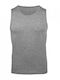 Men's Sleeveless Blouse Grey 100% Cotton