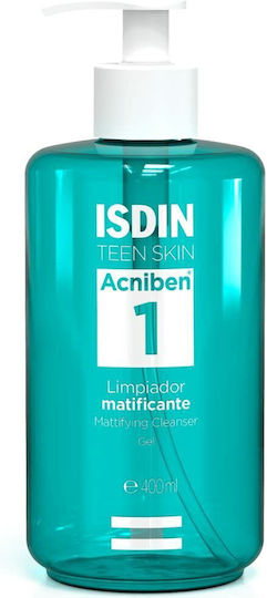 Isdin Acniben 1 Gel Καθαρισμού Προσώπου για Ακνεϊκές Επιδερμίδες 400ml