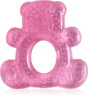 Lorelli Bear Teething Ring with Gel made of Silicone for 3 m+ Pink 1pcs