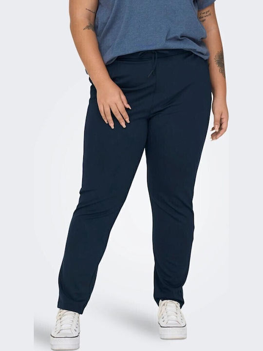 Only Curvy Γυναικείο Υφασμάτινο Παντελόνι με Λά...