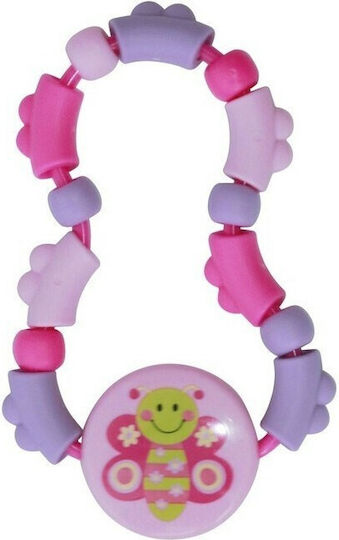 Lorelli Κουδουνίστρα Rattle-teether Twist για 3+ Μηνών Pink