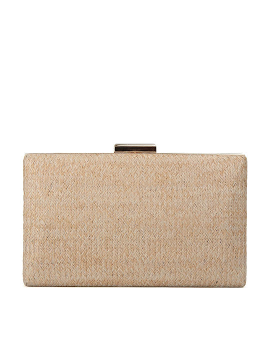 Ψάθινο Γυναικείο Clutch Μπεζ