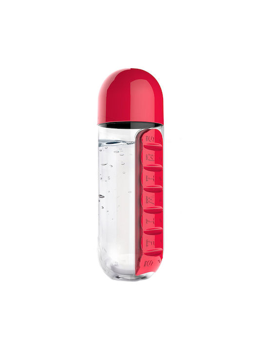 Factory Pill Box Бутилка Пластмаса 600мл Червен