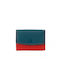 Lavor Men's Leather Wallet Blue/Red