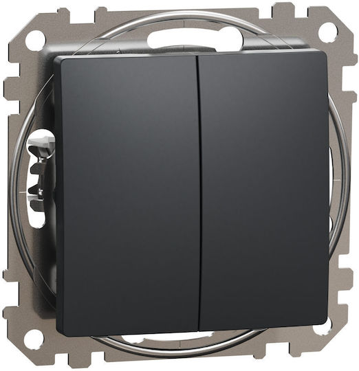Schneider Electric Sedna Recessed Wall Switch Lighting Two-Way without Frame Anthracite