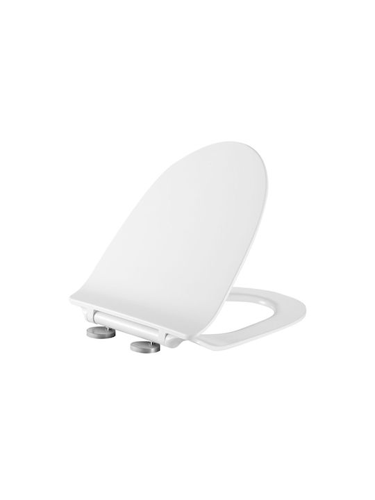 Bormann Plastic Soft Close Toilet Seat White Aqua Close 43cm