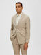 Selected Men's Winter Suit Jacket Slim Fit Beige