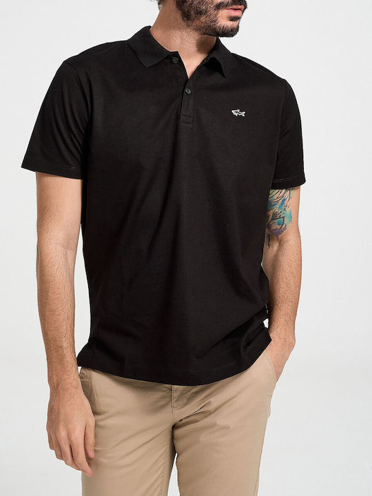 Paul & Shark Men's Short Sleeve Blouse Polo Black