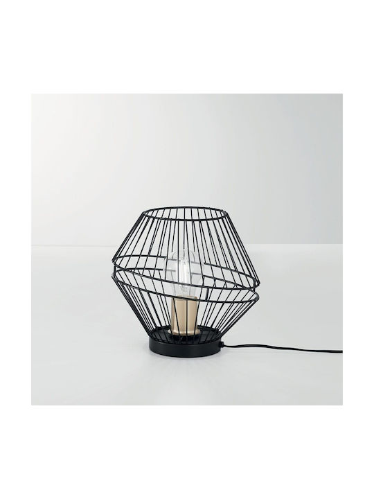 Fan Europe Kiko Tischlampe Dekorative Lampe mit Fassung für Lampe E27 Schwarz