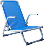Bliumi Small Chair Beach Aluminium with High Back Blue