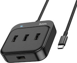 Hoco HB31 USB Hub 4 Θυρών (USB-C) Hoco HB31 USB Hub 4 Θυρών (USB-C)
