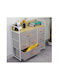 Bedroom Chest of Drawers Made of Wood and Metal with 7 Drawers and Fabric Surface Coating 80x29x78.5cm