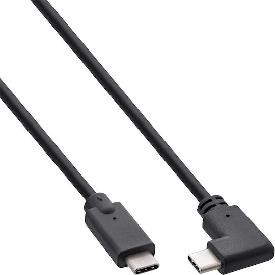 InLine Cablu USB 3.2 Unghi (90°) USB-C Masculin - USB-C 60W PD Negru 2m 35702W