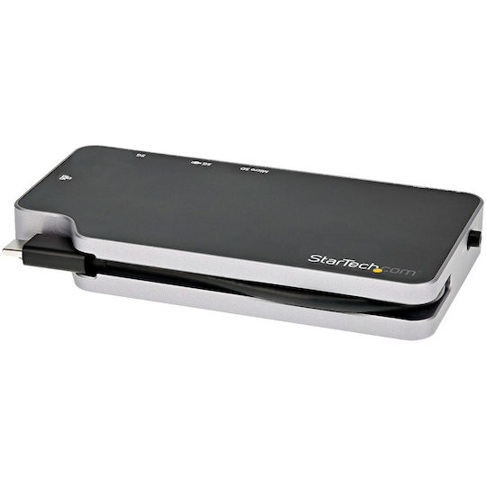 StarTech USB-C Docking Station με HDMI 4K Ethernet Μαύρο (CDP2HVGUASPD)