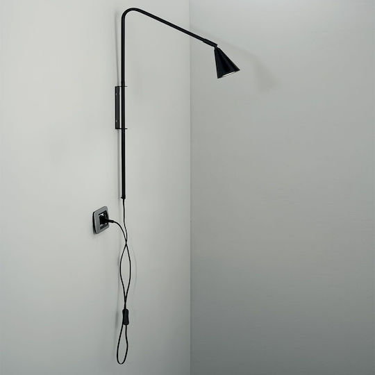 Fan Europe Modern Lamp Wall Socket with Socket GU10 Black 59.5x37.7x9cm