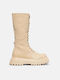 InShoes Women's Boots with Laces Beige