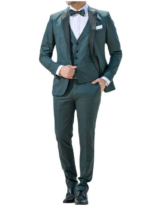 100-23 Men's Summer Suit Green
