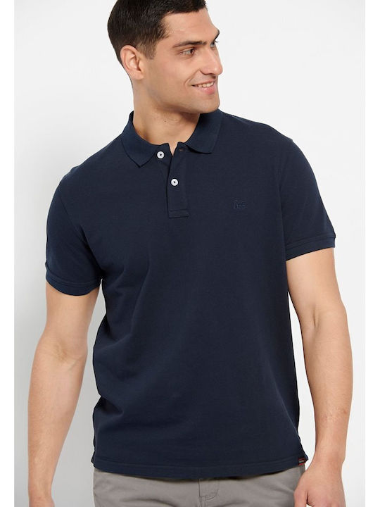 Garage Fifty5 Men's Short Sleeve Blouse Polo Navy Blue