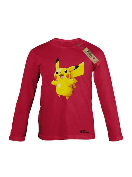 Takeposition Kinderhemd Langarm Rot Pikachy
