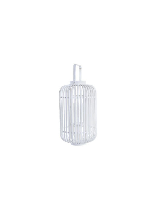 DKD Home Decor Glass Lantern White 28x28x47cm