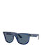 Ray Ban Wayfarer Reverse Unisex Sunglasses with Navy Blue Plastic Frame and Blue Lens RB0502S 6708/3A