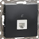 Schneider Electric Sedna Design Front Single Telephone Socket Gray SDD114491