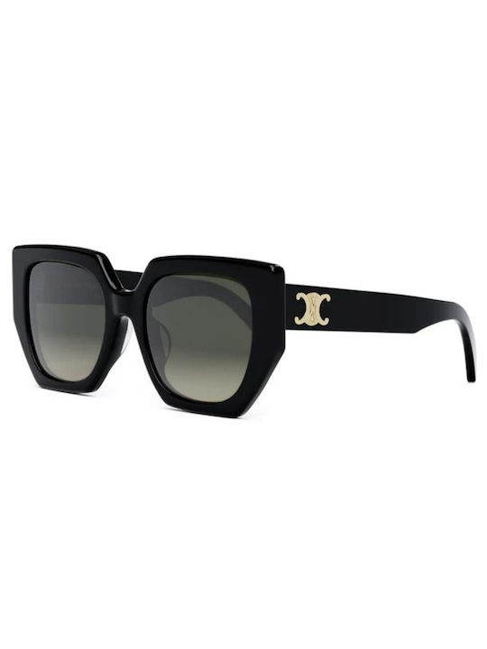 Celine Women's Sunglasses with Black Plastic Frame and Gray Gradient Lens CL40239F-01F