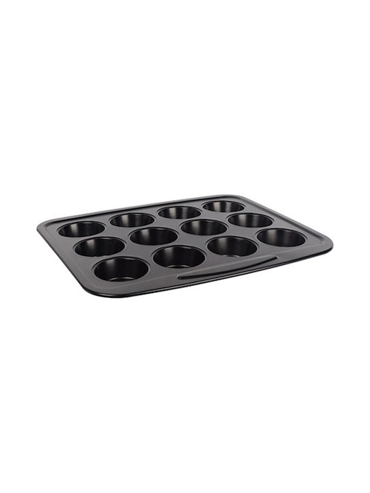MasterPro No Coating Aluminum Cupcakes & Muffins 12 Cups Baking Pan 37.2x31.4x3.3cm