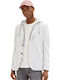 Men's Cardigan with Buttons and Hood Gray