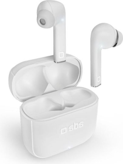 SBS TWS Beat Free In-ear Bluetooth Handsfree Ακουστικά με Θήκη Φόρτισης Λευκά
