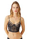 CottonHill Women's Bralette Bra Black