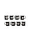 Sd Toys Dc Logos Mug Ceramic Black 4pcs