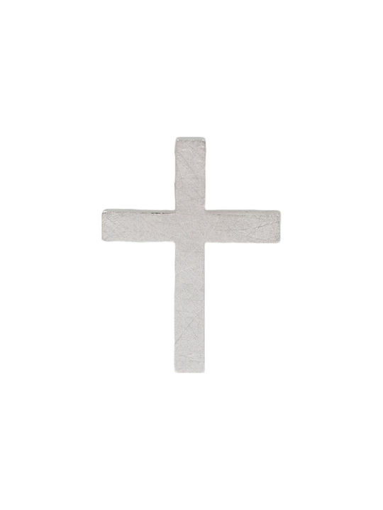 Q-Jewellery Men's White Gold Cross 14K