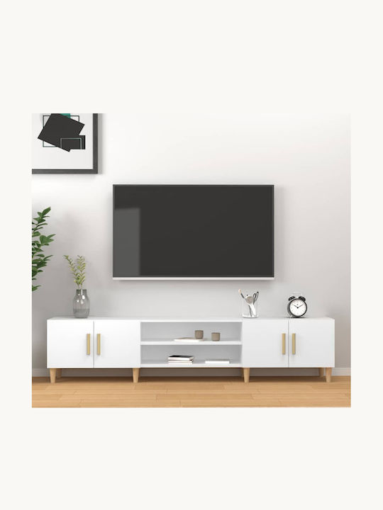 Έπιπλο Τηλεόρασης Λευκό Μ180xΠ31.5xΥ40cm