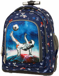 Polo Rolling Σχολική Τσάντα Τρόλεϊ Δημοτικού σε Μπλε χρώμα