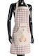Silk Fashion Apron Red 80x55cm