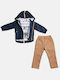 Joyce Kids Set with Pants & Jacket Summer 3pcs Blue