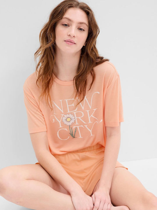 GAP Women's T-shirt Orange