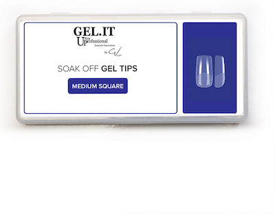 GEL.IT.UP Gel French False Nail Square Tip Transparent 240pcs 47852