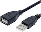 Tele USB 2.0 Кабел USB-A мъжки - USB-A женски Черен 1м CRT-103/USB
