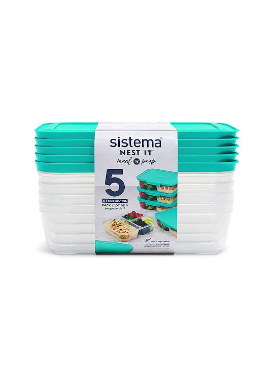 Sistema Plastic Lunch Box Transparent 1900ml