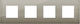 Vimar Horizontal Switch Frame 4-Slots Silver 19...